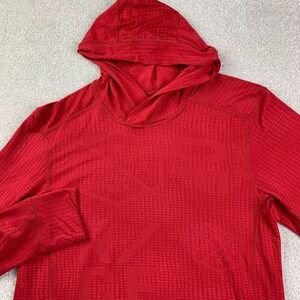 Reebok CrossFit Hoodie Mens Small Red Performance Training Shirt AJ1116